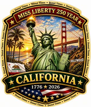 Miss Liberty 250 – Design C (Free Window Decal) - California