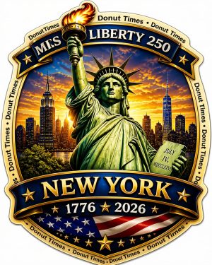 Miss Liberty 250 – Design C (Free Window Decal) - New York